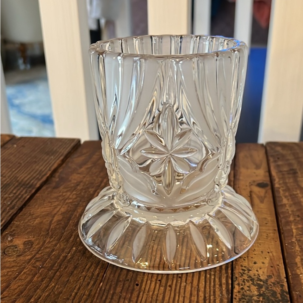 Vintage Cut Crystal Reversible Candle Holder